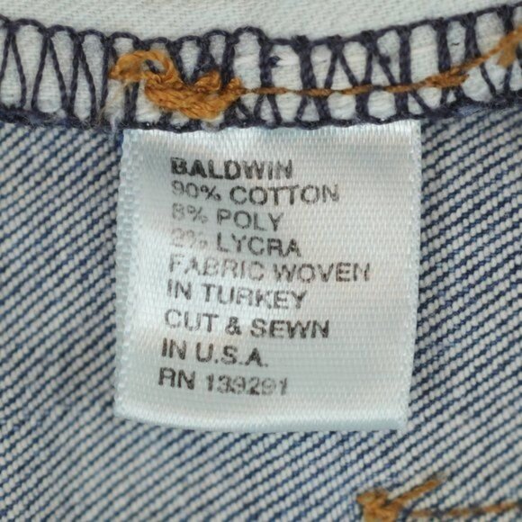 Baldwin The Ten Women's Size 29 Blue Denim Mid Rise Ankle Skinny Jeans - Picture 11 of 11